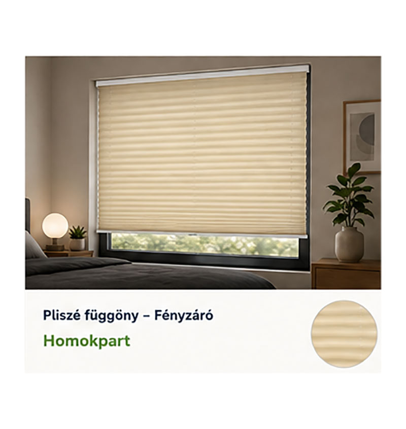 Pliszé függöny – Fényzáró – Homokpart