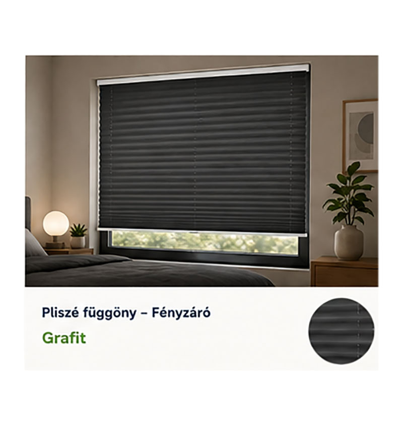 Pliszé függöny – Fényzáró – Grafit