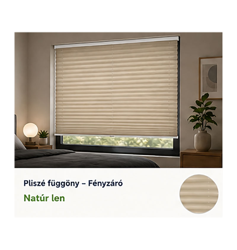 Pliszé függöny – Fényzáró – Natúr len
