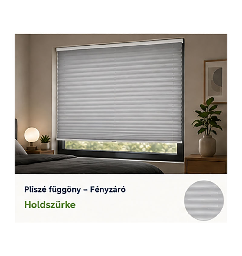 Pliszé függöny – Fényzáró – Holdszürke